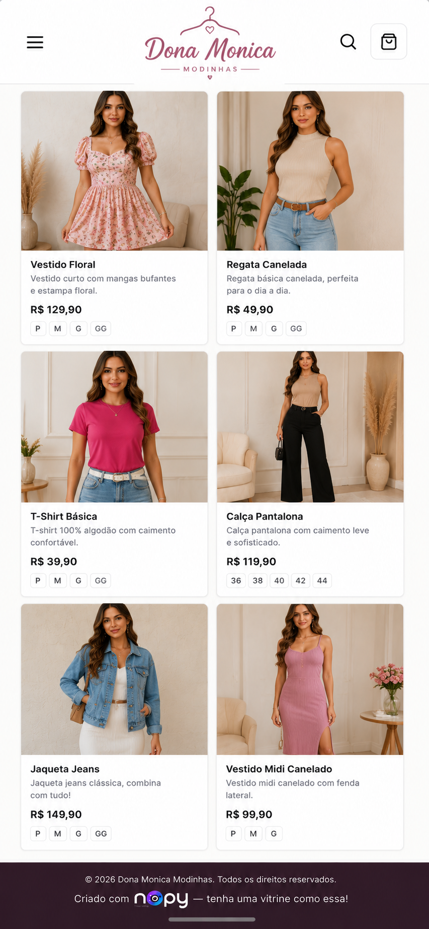 Vitrine Dona Monica pronta