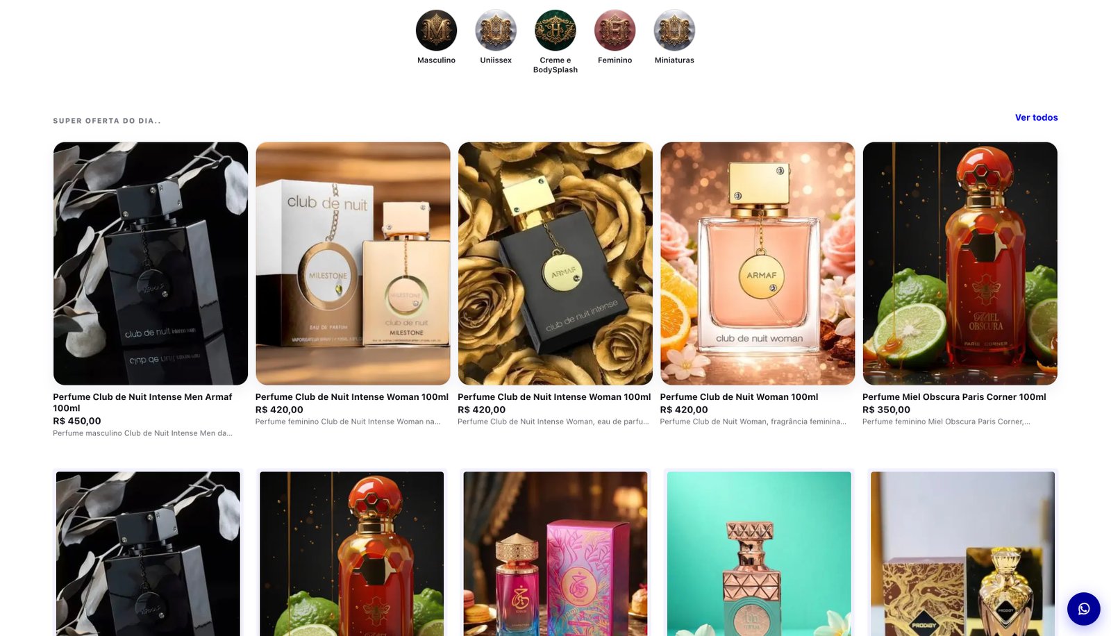 Vitrine da Amirat Perfumaria