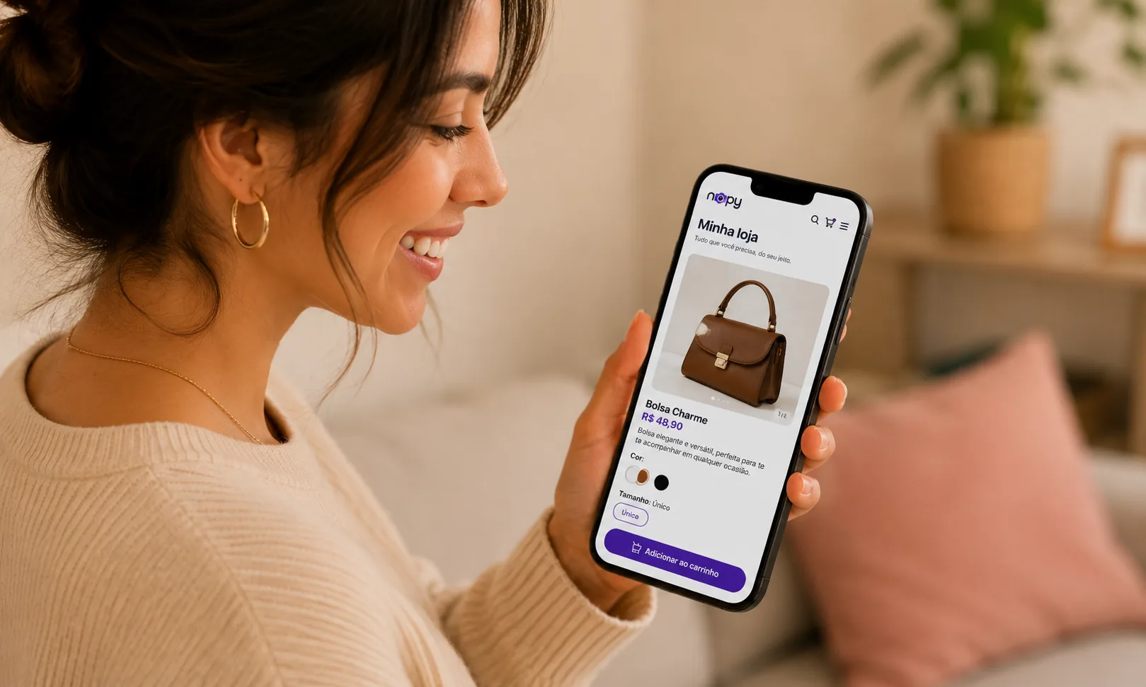 Produto já publicado na loja virtual criada com o Nopy